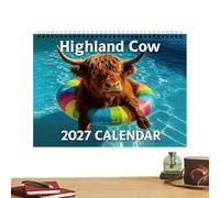 Calendrier Mural Vache 2027 Grands Blocs Notes Et Liste De Tâches, Épais,