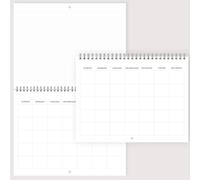 Calendrier mural vierge pour scrapbooking - Calendrier mural vierge, calendrier photo non daté à faire votre propre calendrier 2025, calendrier mensuel à spirales à suspendre (30,5 x 22,9 cm, papier