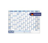 Calendrier mural XXL 2026 | 15 mois de décembre 2025 à fév 2027 | Papier 250 g/m² | Roulé sans plis | Avec phases de lune, vacances scolaires et jours fériés | Calendrier mural de bureau | 140 x 100