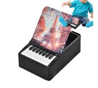 Calendrier musical de bureau - Calendrier de bureau 2025 avec piano à doigts jouable | Calendrier de bureau mensuel décoratif avec 32 chansons célèbres, décoration de pièce esthétique pour les