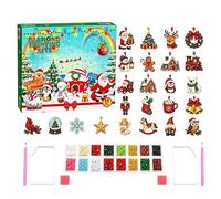Calendrier Noël 24 Jours Peinture Artisanale Figurines Décoratives
