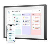 Calendrier numérique 25 cm, écran tactile, calendrier électronique et tableau de travail pour famille, planificateur mensuel/semaine, calendrier interactif intelligent avec récompenses de tâches