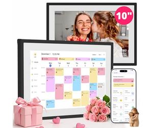 Calendrier numérique 25 cm, écran tactile, calendrier électronique et tableau de travail pour famille, planificateur mensuel/semaine, calendrier interactif intelligent avec récompenses de tâches