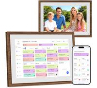 Calendrier numérique de 10,1 pouces avec écran tactile - Affichage interactif Full HD, planificateur familial mural et de bureau, liste de tâches et planificateur de repas, cadre photo numérique pour