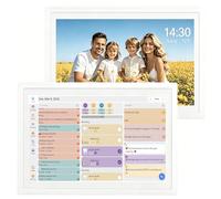 Calendrier numérique de 25,4 cm, écran tactile, planificateur électronique intelligent WiFi avec synchronisation du calendrier tiers, suivi des corvées, plan de repas, cadre photo numérique familial