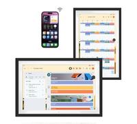 Calendrier numérique Google 25,7 cm avec batterie intégrée, sans abonnement, installation d'applications sur Google Play, cadre photo avec écran tactile laminé anti-reflets, tout-en-un : assistant