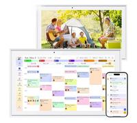 Calendrier numérique intelligent 15,6", accessoires magnétiques de 32 Go | Planificateur familial à écran tactile, synchronisation intelligente avec téléphone par application pour planificateur de