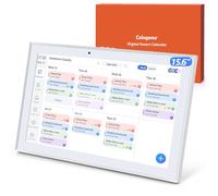 Calendrier numérique intelligent de 10,1 pouces et tableau des corvées, écran tactile Full HD 1920 x 1080p, écran interactif, planificateur de bureau avec planificateur de repas, récompenses pour les