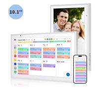 Calendrier numérique intelligent de 25,4 cm, planificateur de calendrier familial électronique avec écran tactile, tableau des tâches partagées, planificateur de repas, liste de choses à faire et