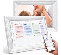 Calendrier numérique intelligent de 25,8 cm et tableau des tâches ménagères, planificateur familial avec repas et recettes, synchronisation Google/Outlook, horaire visuel pour TDAH, Wi-Fi 32 Go 2.4/5G
