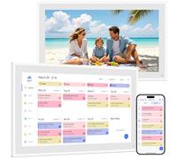 Calendrier Numérique Mural 15,6 Pouces 32GB, 1080P Full HD Planificateur Électronique avec Écran Tactile, Organiseur Familial, Cadre Photo Numérique (pour Mur et Bureau)