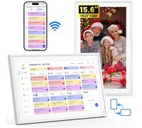 Calendrier numérique TABWEE P15 15,6 pouces 2026 - Planificateur familial, planification des repas et des tâches, récompenses pour enfants, Wi-Fi, synchronisation Google/iCloud, 32 Go P15