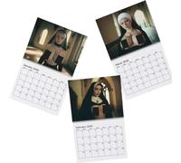 Calendrier « NUNS » 2026, présentant de magnifiques images féminines chaque mois, Calendrier mensuel amusant des religieuses 2026, Grand calendrier mural vertical 2026 (1pc)