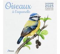 Calendrier Oiseaux à l'aquarelle 2025 - Collectif - Artemis Eds - broché - Calendrier