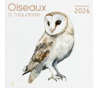 Calendrier oiseaux à l'aquarelle 2026