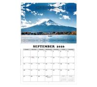 Calendrier paysager 2026 | Planificateur mensuel avec paysages du monde 2026, organiseur de bureau décoratif pour appartement, chambre d'étudiant
