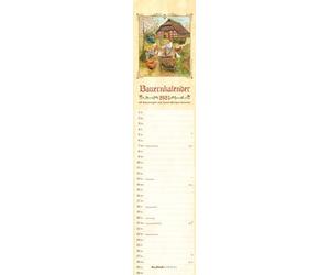 Calendrier paysan 2025 à rayures, 11,3 x 49 x 5 cm, avec calendrier de 100 ans et règles paysans, calendrier mural Alpha Edition