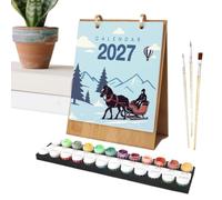Calendrier Peinture Par Numéros 2027 Décoration Calendrier de Table DIY