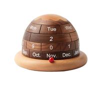 Calendrier permanent en bois, calendrier de bloc de bureau - Calendrier perpétuel créatif Calendrier de bureau planète - Bloc calendrier rustique réutilisable, décor de bureau esthétique pour le salon
