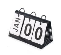 Calendrier perpétuel à rabat en métal réutilisable à rabat avec grand écran, calendrier perpétuel à rabat pour bureau de ferme, calendrier quotidien à rabat pour décoration de maison et de bureau