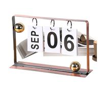 Calendrier perpétuel à retournement en métal réutilisable avec grand écran, calendrier d'art en fer pour la maison et la décoration, parfait pour le bureau de cuisine, les étudiants, les enseignants