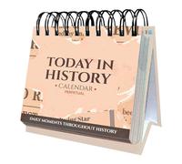 Calendrier perpétuel avec informations historiques, historique du monde , calendrier de bureau, parfait pour la décoration de la maison, salon, salle d'étude, chambre à coucher, bureau, école