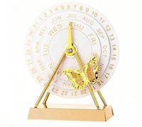 Calendrier Perpetuel,Dancepandas Calendrier de Bureau Rotatif,Calendrier Familial en Forme de Papillon,Calendrier Perpétuel Vintage,Ephemeride pour Chambre Bureau Salon Déco