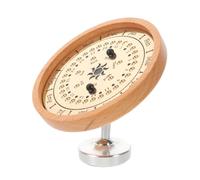 Calendrier Perpétuel de Bureau avec Support Ajustable en Bois Rétro | Décoration Noire et Ronde, Mécanisme Lisse pour Gérer, sur Table, Étagère, Bureau ou Espace D’étude