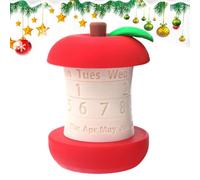 Calendrier Perpétuel De Bureau Décor Réutilisable Figurine Fruit Rotative | Calendrier Mois Et Date Imprimé En 3D pour Étudiants Adultes Collectionneurs Étagère Bureau Chambre