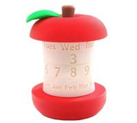 Calendrier Perpétuel De Bureau Décoration Réutilisable Rotative en Forme de | Calendrier Fruit Rouge pour Étudiants Adultes Collectionneurs Étagère Bureau Chambre