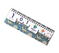 Calendrier perpétuel de bureau durable avec pages amovibles - Art animal céleste pour la maison, le bureau, la décoration des étudiants, outil de planification