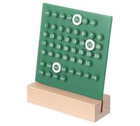 Calendrier perpétuel de bureau en bois, support fait main, affichage du mois, la semaine et date, décoration Pour Bureau(Green)