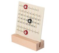 Calendrier perpétuel de bureau en bois, support fait main, affichage du mois, la semaine et date, décoration Pour Bureau(Beige)