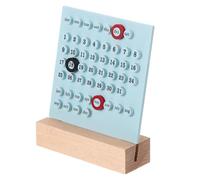 Calendrier perpétuel de bureau en bois, support fait main, affichage du mois, la semaine et date, décoration Pour Bureau(Light Blue)