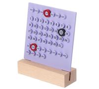 Calendrier perpétuel de bureau en bois, support fait main, affichage du mois, la semaine et date, décoration Pour Bureau(Purple)