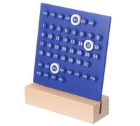 Calendrier perpétuel de bureau en bois, support fait main, affichage du mois, la semaine et date, décoration Pour Bureau(Blue)