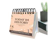 Calendrier perpétuel de bureau - Informations historiques quotidiennes, faits sur l'histoire du monde - Calendrier de bureau pour salon, étude, chambre à coucher, bureau, école, histoire familiale