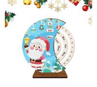 Calendrier perpétuel de bureau | Kit pour calendrier perpétuel en bois avec art de strass 3D - Décorations de table pour bureau