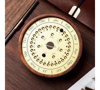 Calendrier perpétuel en bois avec cadran solaire, perles magnétiques pour affichage de la date, idéal pour le bureau et la décoration de la maison