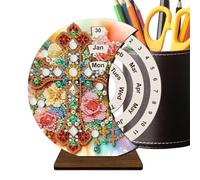 Calendrier Perpétuel En Bois De Bureau - Ce Calendrier Perpétuel En Bois Allie Esthétique Et Praticité Avec Des Espaces Dédiés Pour Vos Tâches Quotidiennes, Hebdomadaires Et Mensuelles, Optimisant