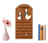 Calendrier Perpétuel En Bois Ornement Réutilisable Oie Bienvenue