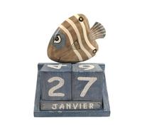 Calendrier Perpétuel en Bois Poisson
