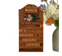 Calendrier perpétuel en bois réutilisable pour bureau, entrée, maison, style ferme, salon