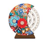 Calendrier perpétuel en diamant à faire soi-même, calendrier perpétuel de bureau, peinture diamant, design créatif, décoration de la maison en bois, pour la décoration de la maison et du bureau