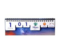 Calendrier perpétuel en papier déchirable avec motifs célestes, dessins de la faune, papeterie de bureau, organisateurs de bureau sur le thème des animaux