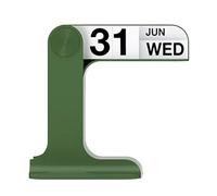 Calendrier perpétuel facile à utiliser, moderne, mensuel, durable, décoration de bureau debout, vert, 17 x 9 x 16 cm