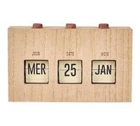 Calendrier Perpétuel Flip Flap Vintage Effet Bois Brut - Altobuy G