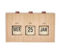 AltoBuy Calendrier Perpétuel Flip Flap Vintage Effet Bois Brut - RETROK