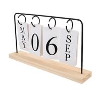 Calendrier Perpétuel Magnétique en Verre Noir, Ornement Moderne Noël | Style Simple et Moderne, Éléments en Bois et Fer, Stabilité sur Table, Suivi Facile des Dates, pour Étude ou Office
