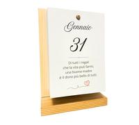 Calendrier Perpétuel Maman - 365 dédicaces, pensées et phrases pour lui dire merci chaque jour - Idée cadeau originale pour anniversaire, Noël et fête des mères - Calendrier de table avec support en